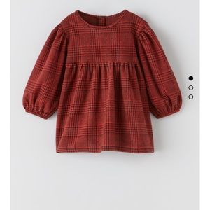 NWT ZARA Baby girls Tartan plaid dress size 12-18M